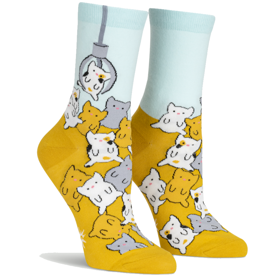 Sock IT TO Me Socks & Tees Cat Claw Women's Crew