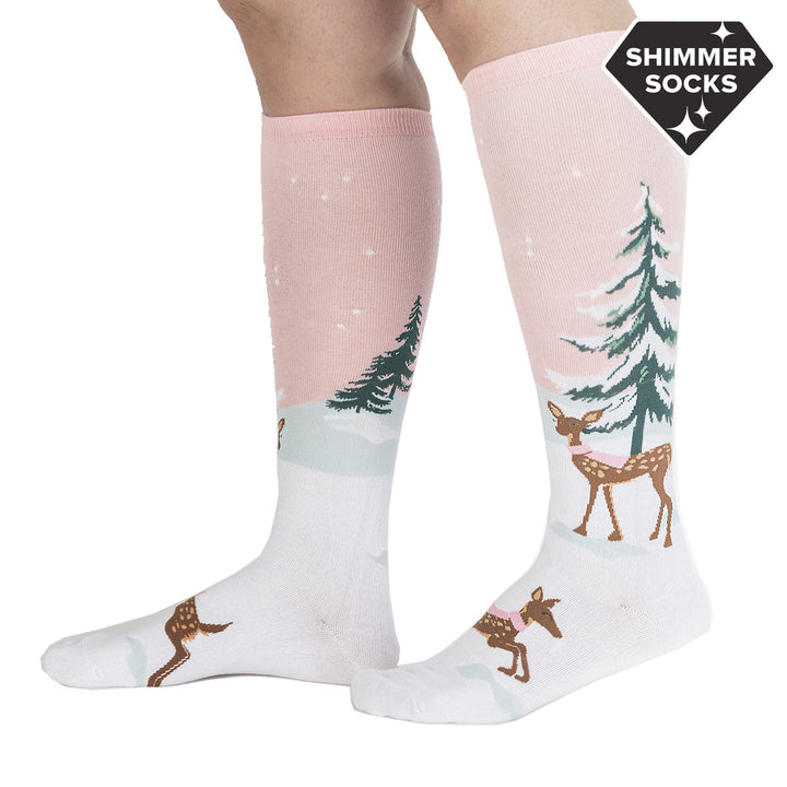 Sock IT TO Me Socks & Tees Doe-nt Forget Your Scarf Women's Knee High Socks