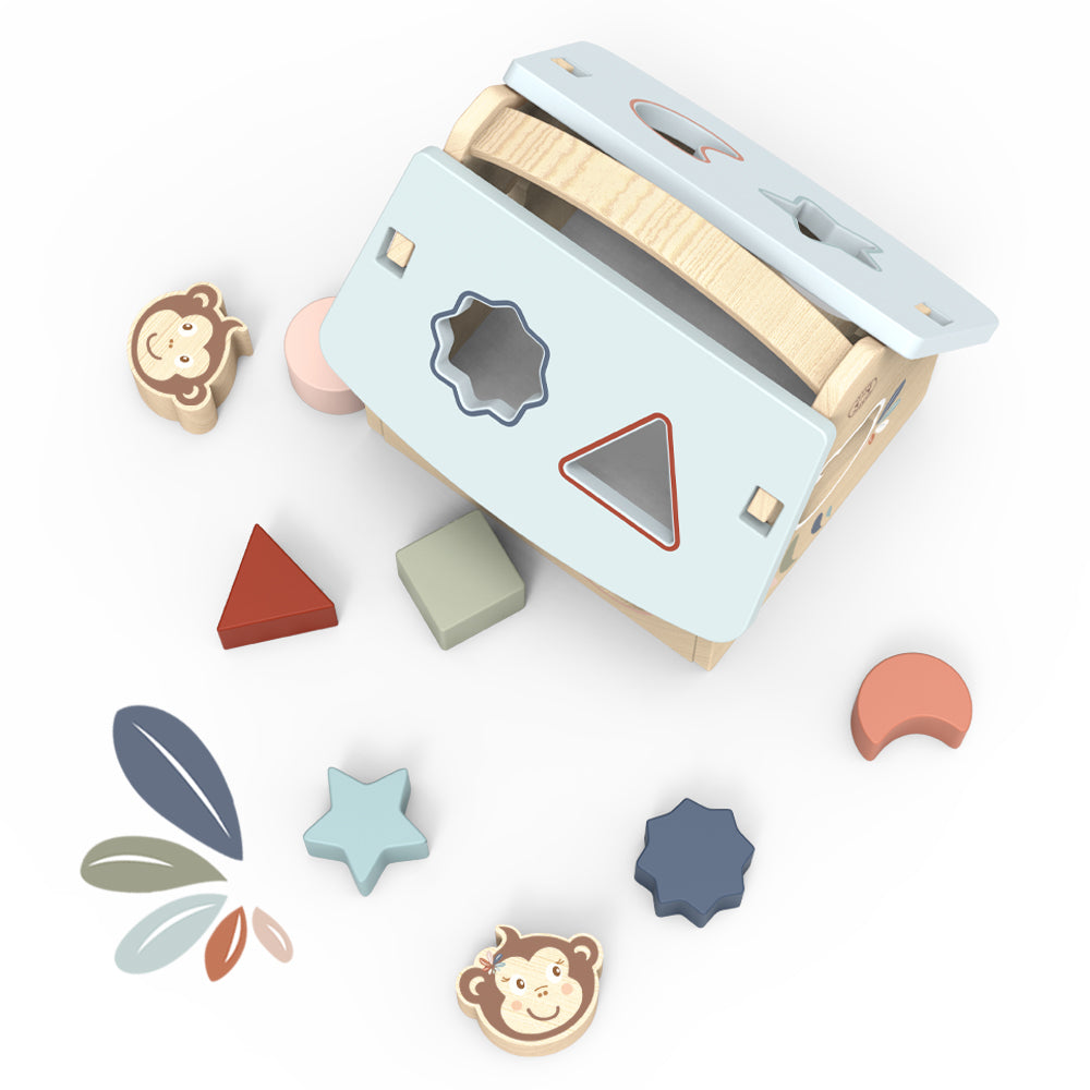 Speedy Monkey Toy Infant & Toddler Wooden House Shape Sorter
