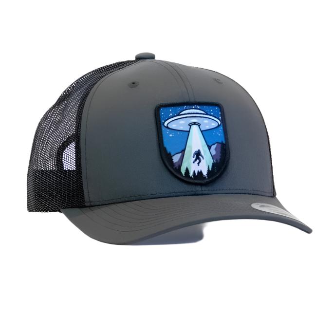 Squatchy Socks & Tees Bigfoot UFO Conspiracy Trucker Hat