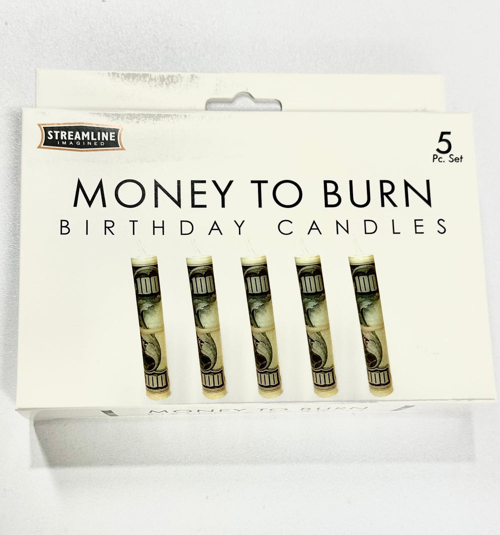 Streamline Funny Novelties Money To Burn Candles - 5 pcs