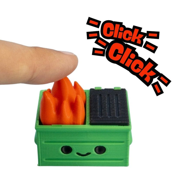 Super Fantastic Toy Novelties Dumpster Fire Clicker Keychain