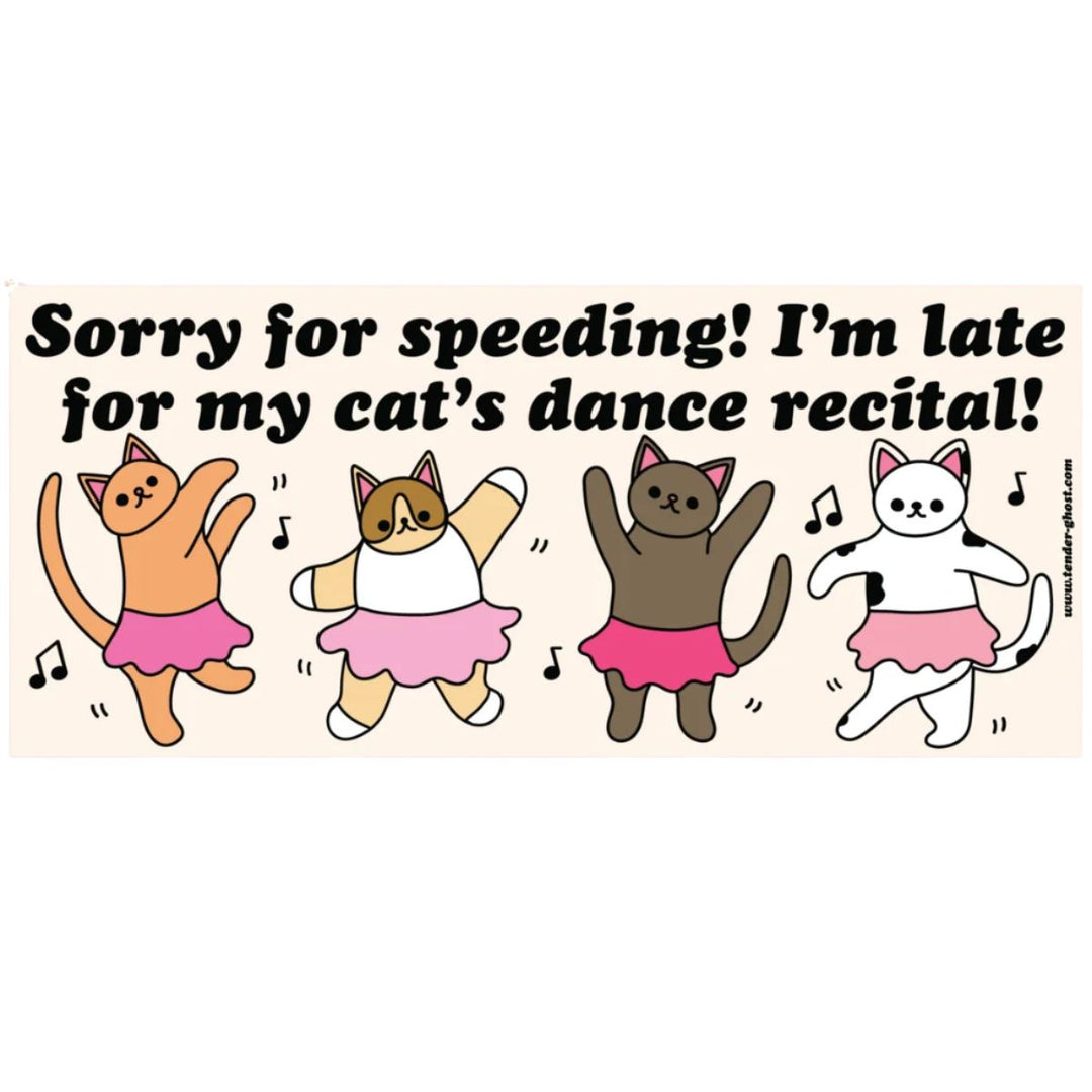 Tender Ghost Magnets & Stickers My Cat's Dance Recital Bumper Sticker