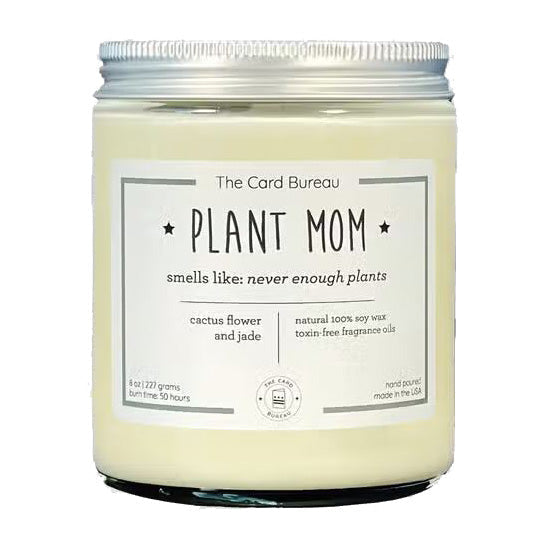 The Card Bureau Home Decor Plant Mom Soy Candle - 8 oz