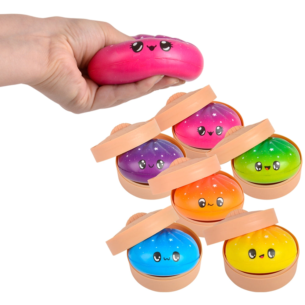 The Toy Network Toy Novelties 3.5" Dumpling Squish Surprise Slow Rise Foam (Two Tone)