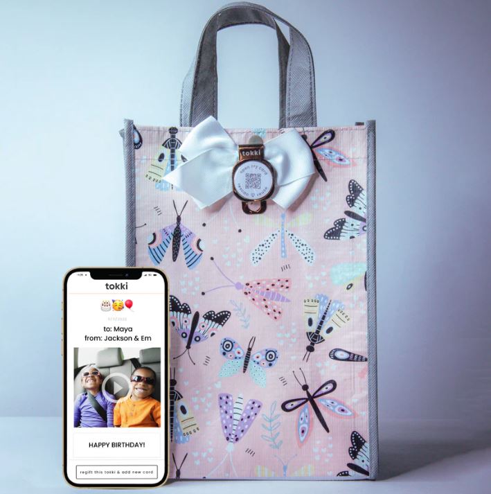 tokki Gift & Flat Wrap Medium Flutter Tokki Eco Gifting bag + QR Code