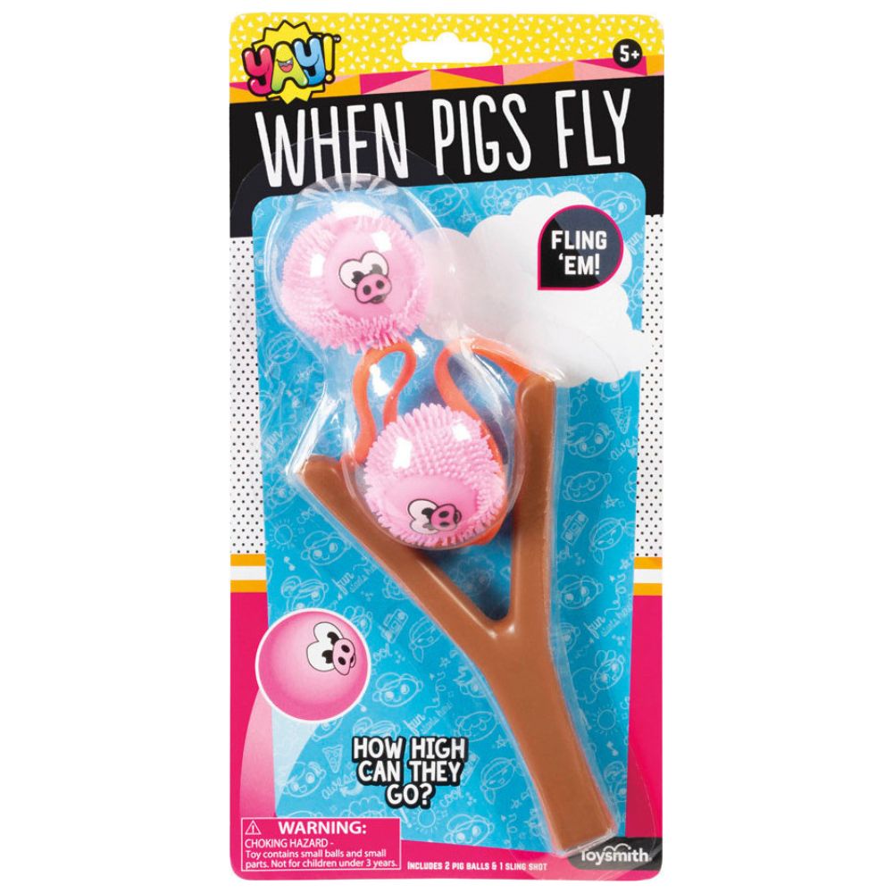 Toysmith Toy Novelties When Pigs Fly Slinger