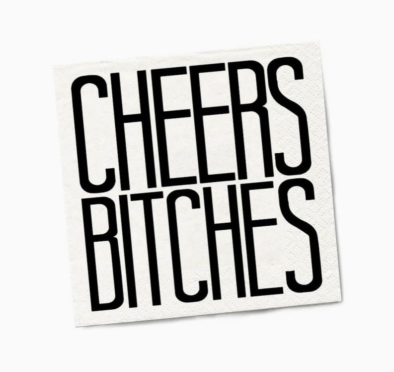 Twisted Wares Kitchen & Table Cheers Bitches Snarky Cocktail Napkins