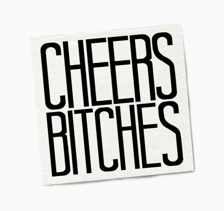 Twisted Wares Kitchen & Table Cheers Bitches Snarky Cocktail Napkins