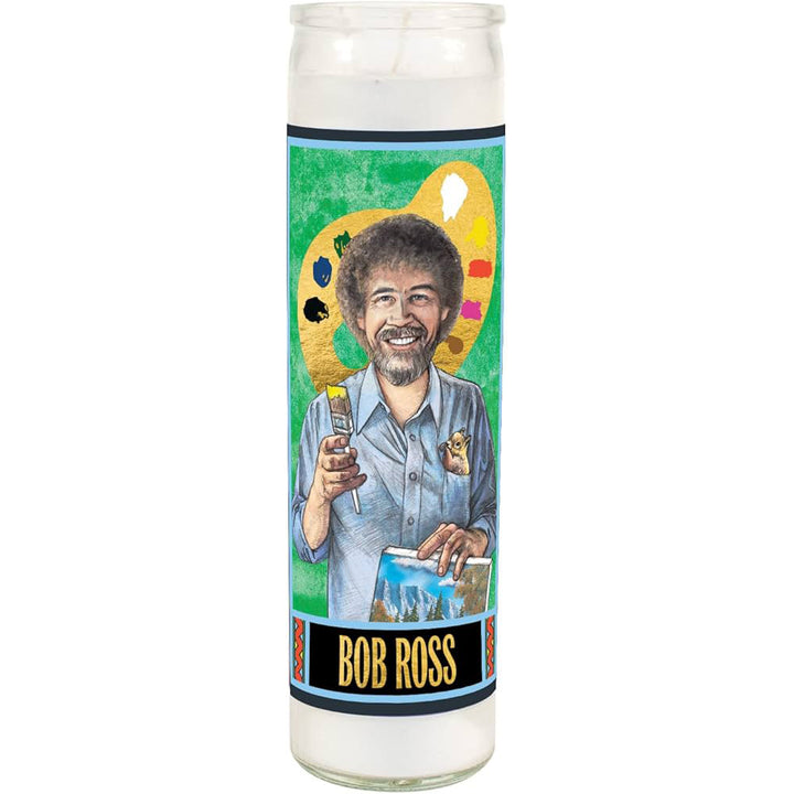 Unemployed Philosophers Guild Home Decor Bob Ross Secular Saint Candle