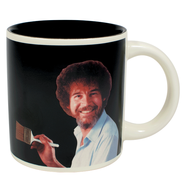 Unemployed Philosophers Guild Kitchen & Table Bob Ross Mug