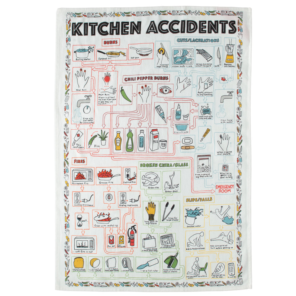 Unemployed Philosophers Guild Kitchen & Table Kitchen Accidents Towel