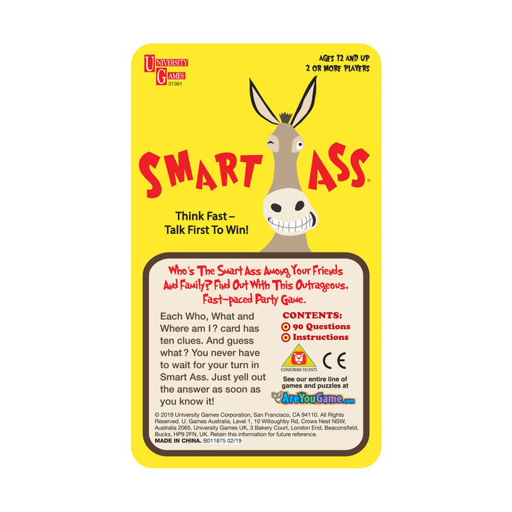 University Games Games Smart Ass Game Tin