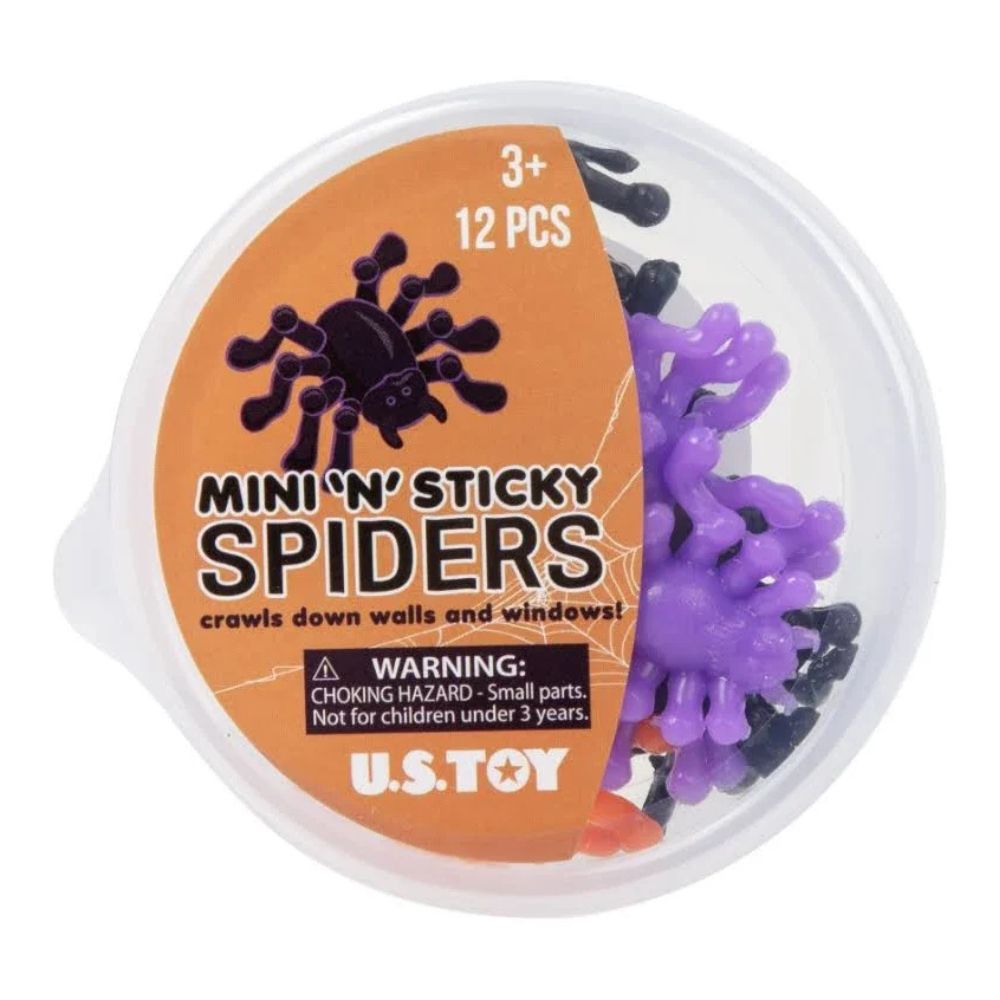 US Toy Co. Toy Novelties Mini Sticky Spiders
