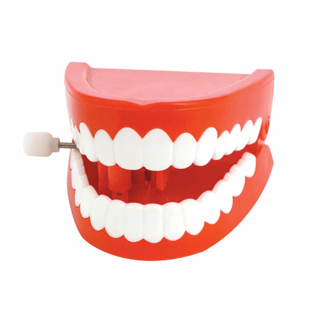 US Toy Company IM Funny Stuff Wind-up Chattering Teeth