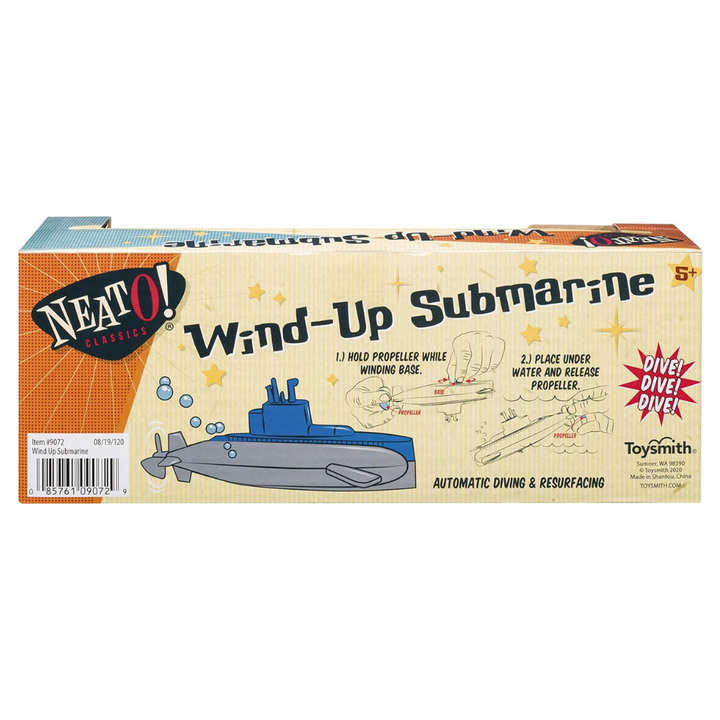 US Toy Company Toy Novelties Wind-up Diving Submarine