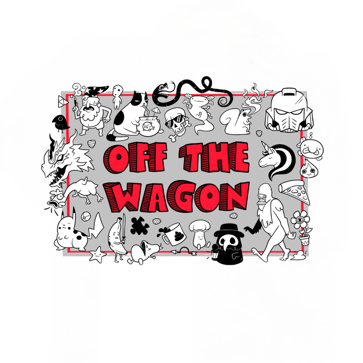 Very Average Art Socks & Tees Off the Wagon Grey Tee Shirt