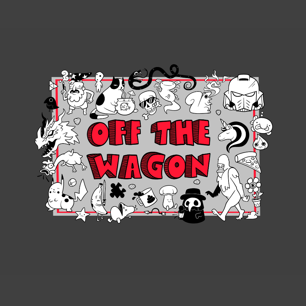 Very Average Art Socks & Tees Off the Wagon Grey Tee Shirt