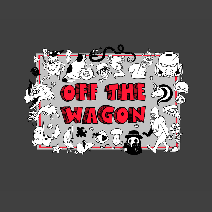 Very Average Art Socks & Tees Off the Wagon Grey Tee Shirt
