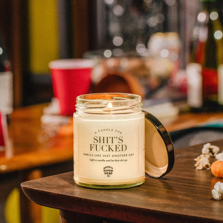 Whiskey River Soap Co. Home Decor Shit's F*cked Candle