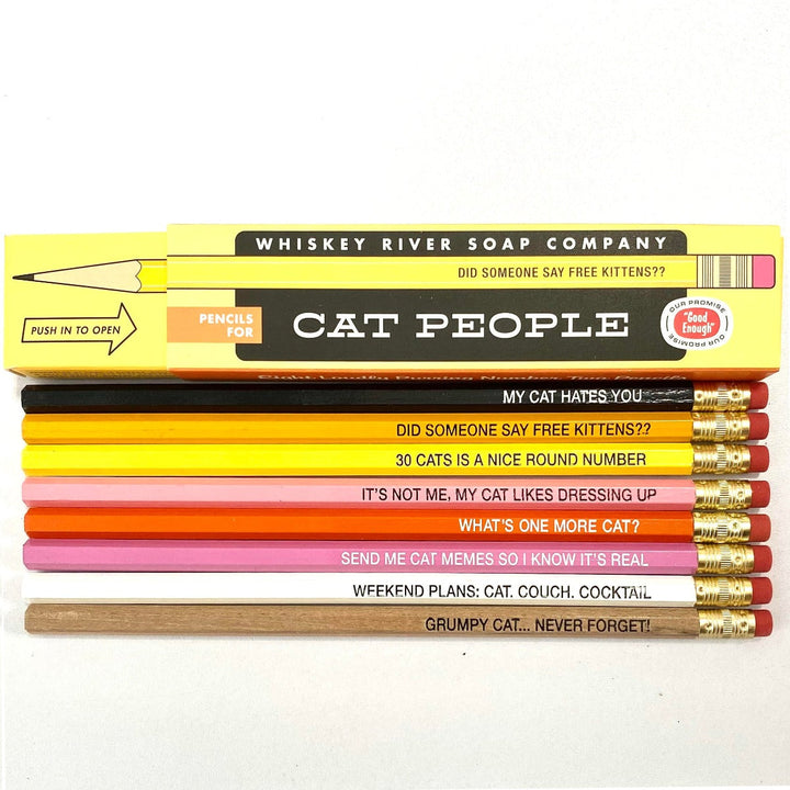 Whiskey River Soap Co. Office Goods Cat People - Set of 8 pencils