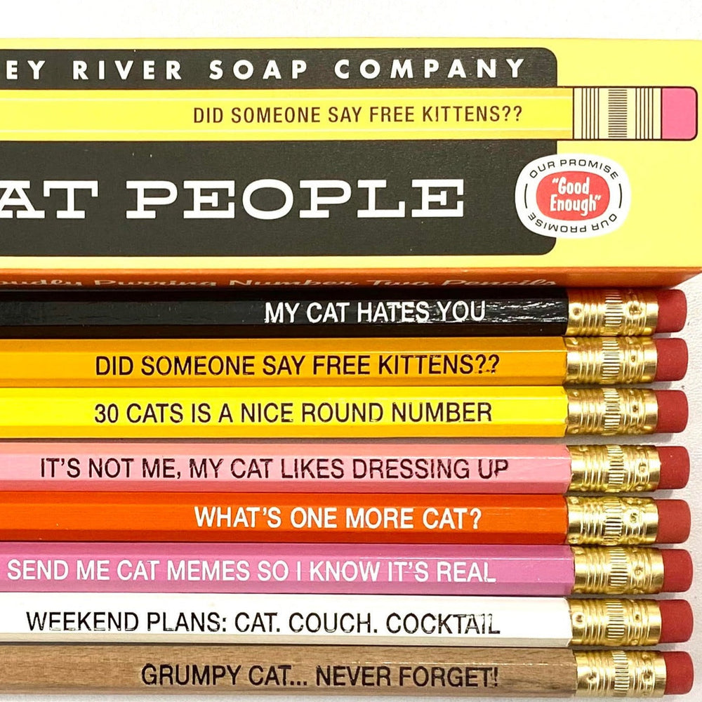Whiskey River Soap Co. Office Goods Cat People - Set of 8 pencils