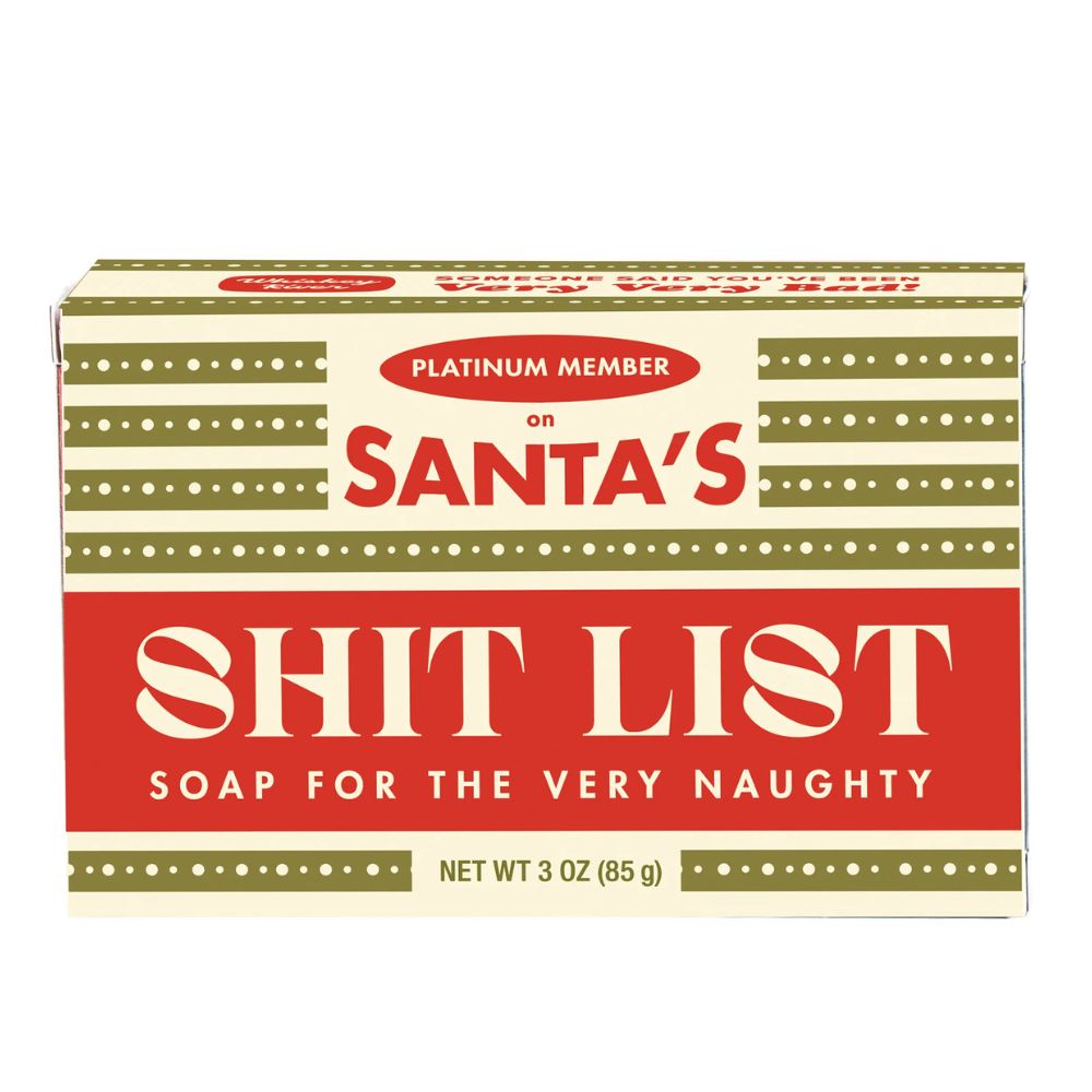 Whiskey River Soap Co. Personal Care Santa's Shitlist Holiday Triple-Milled Boxed Bar Soap
