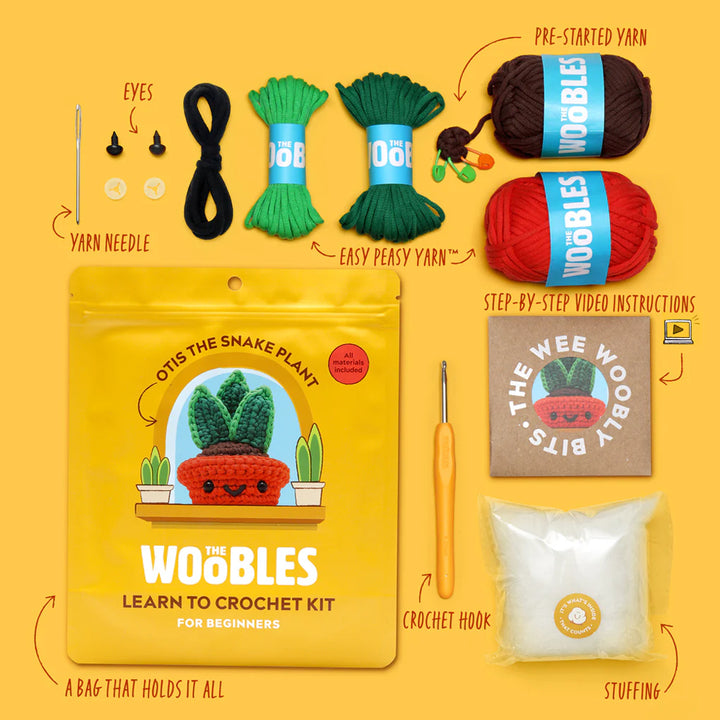 Woobles Arts & Crafts Otis the Snake Plant Crochet Kit