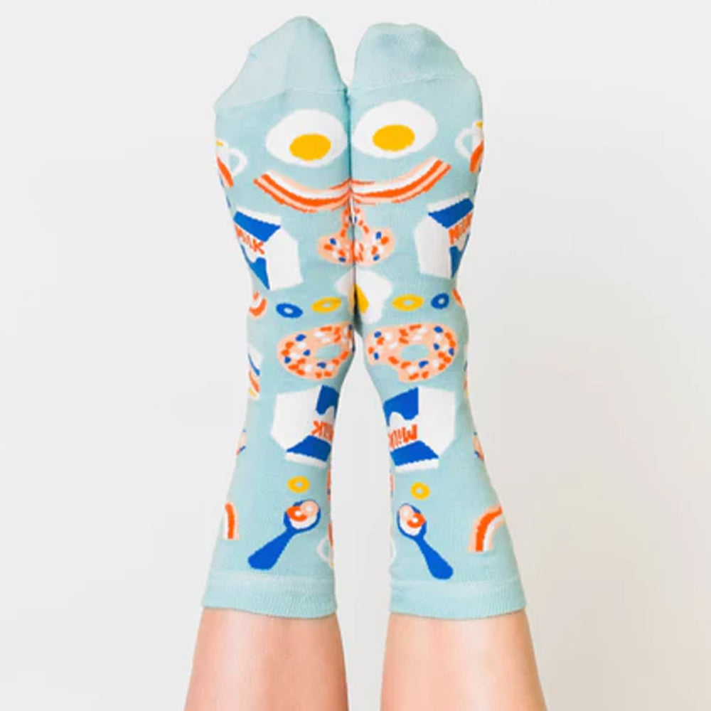 Yellow Owl Workshop Socks & Tees Breakfast Women's Crew Socks