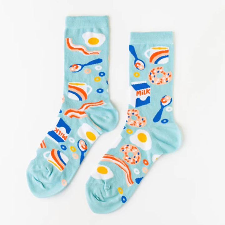 Yellow Owl Workshop Socks & Tees Breakfast Women's Crew Socks