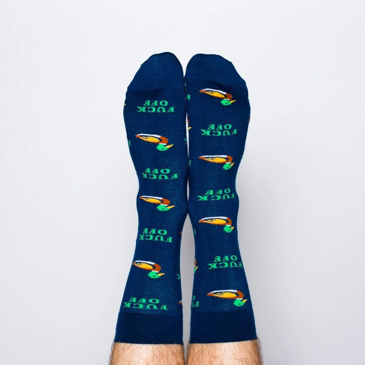 Yellow Owl Workshop Socks & Tees F*ck Off (Duck) Men's Crew Socks