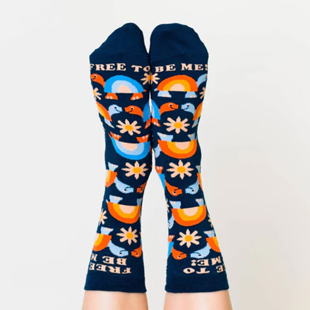 Yellow Owl Workshop Socks & Tees Free To Be Me Women's Crew Socks