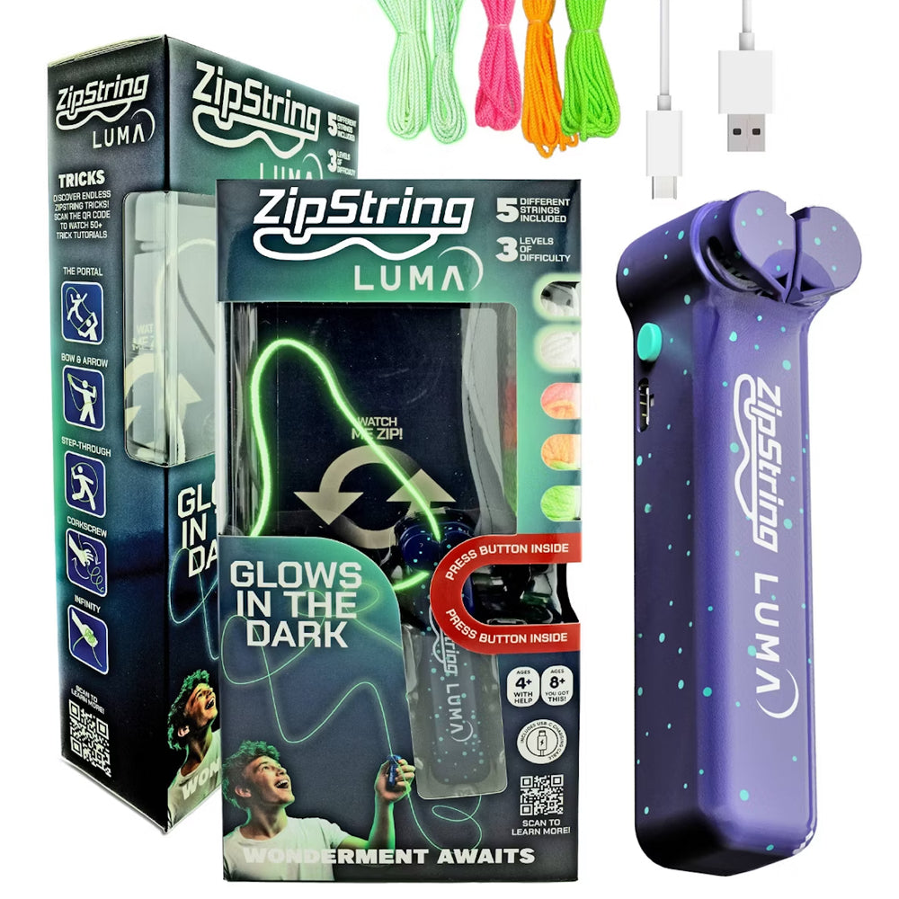 Zipstrings Toy Novelties ZipString Luma - glow-in-the-dark trick string