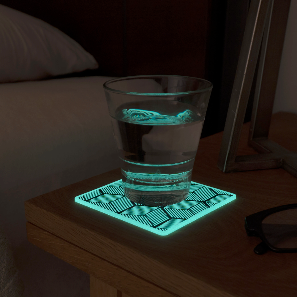 30 Watt Drinkware & Mugs Glow in the Dark Coasters - pack of 2