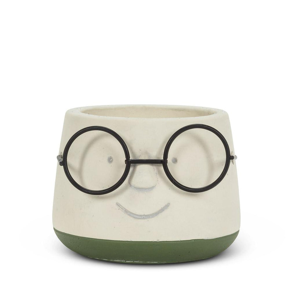 Abbott Home Decor Small Face Planter with Glasses