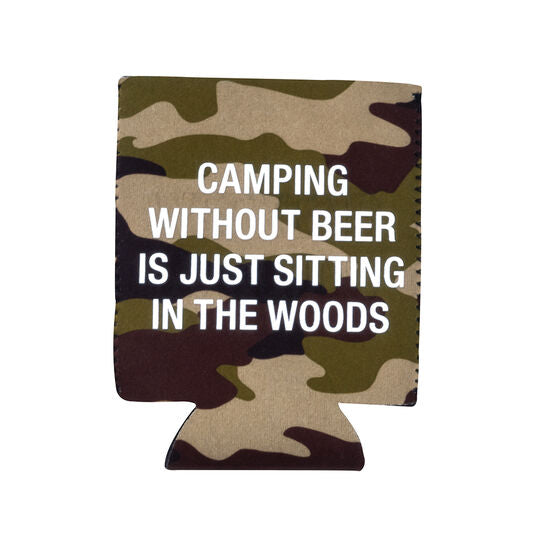 About Face Designs Drinkware & Mugs Camping in the Woods Koozie