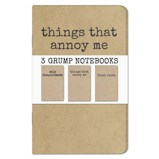 Grump Notebooks Set | Funny Journal Sets | Off the Wagon Shop