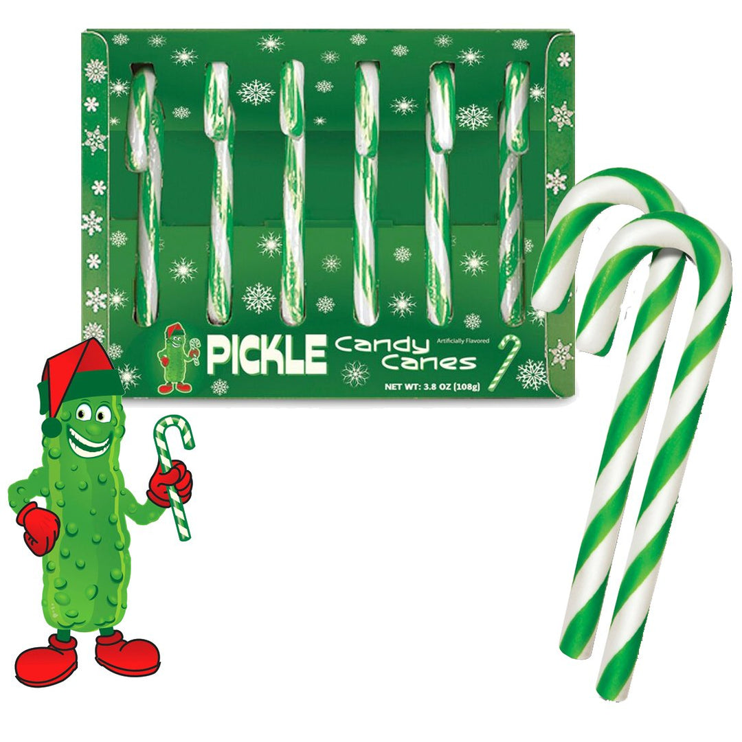 Accoutrements - Archie McPhee CANDY Pickle Candy Canes - set of 6