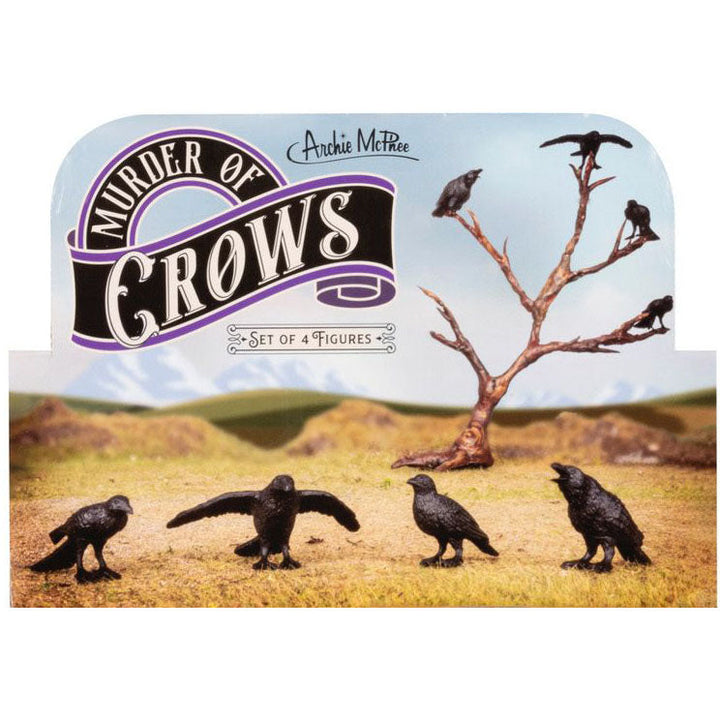 Accoutrements - Archie McPhee Funny Novelties Murder of Crows - set of 4 figures