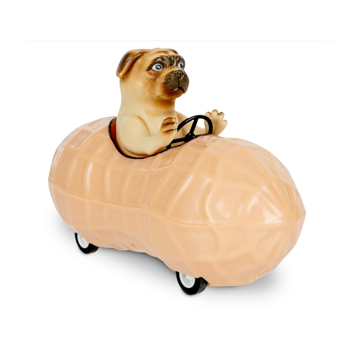 Accoutrements - Archie McPhee Funny Novelties Pug Peanut Car Racer