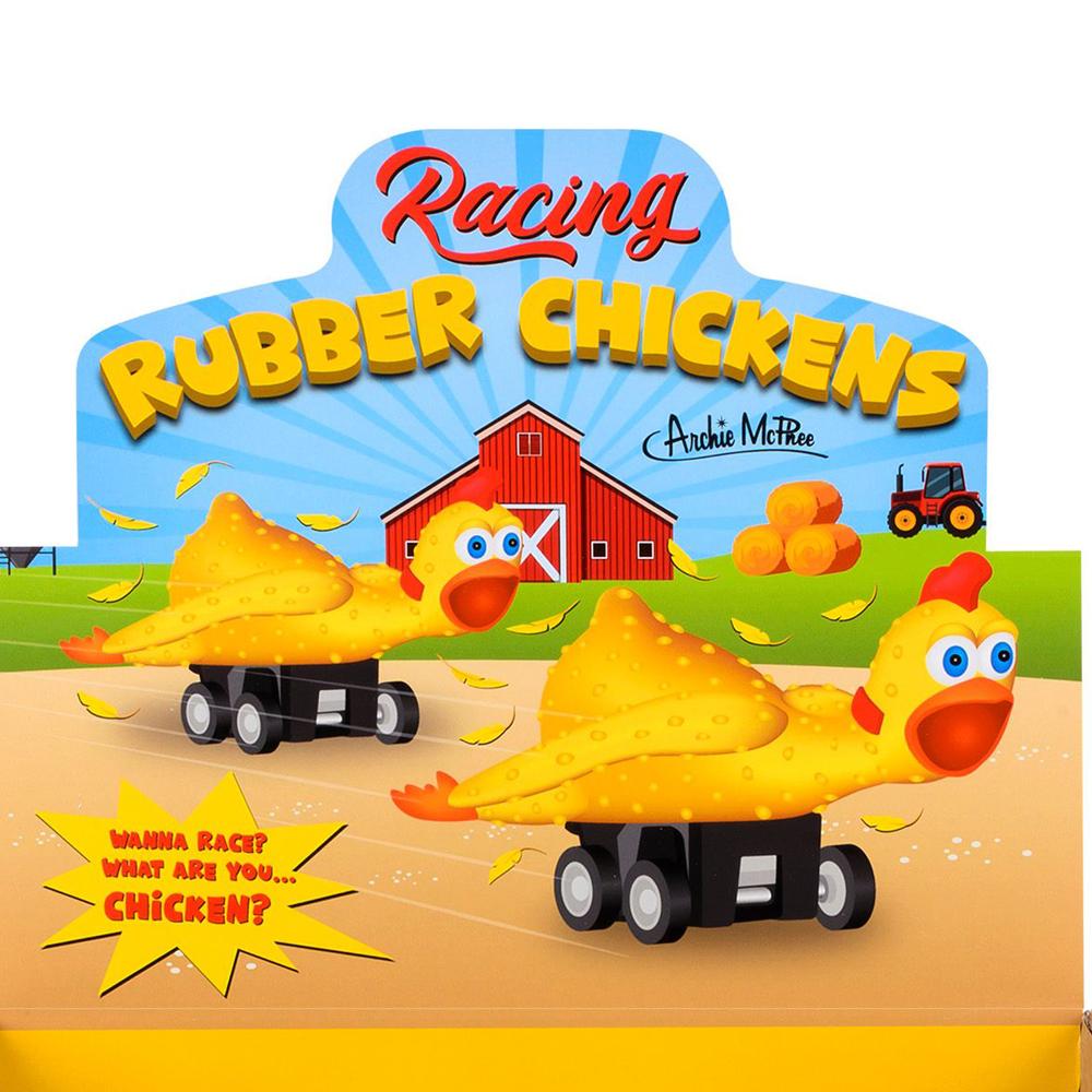Accoutrements - Archie McPhee Funny Novelties Racing Rubber Chicken - 1 chicken