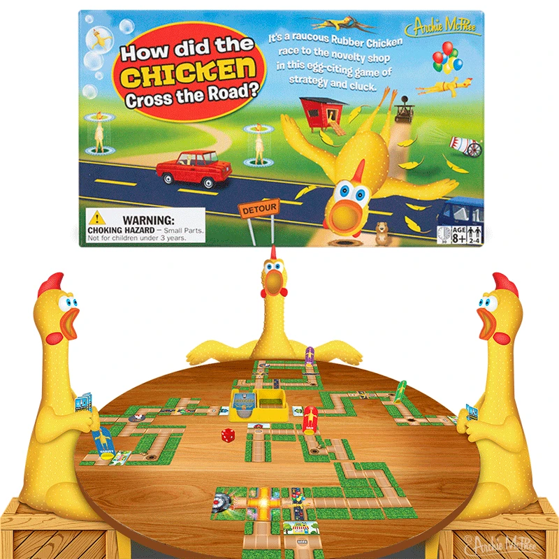 Accoutrements - Archie McPhee Games How did the Chicken Cross the Road Game
