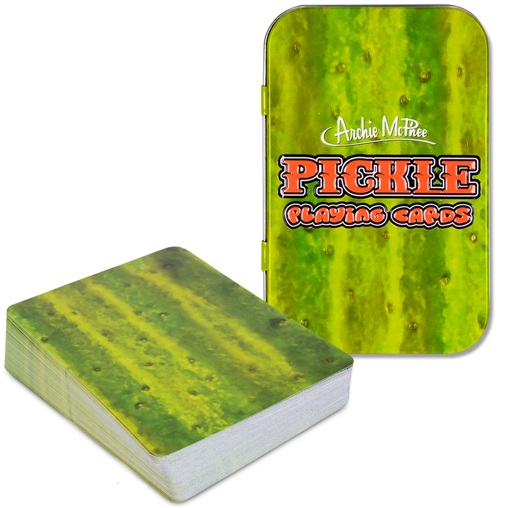 Accoutrements - Archie McPhee GAMES Pickle Playing Cards in Tin Case