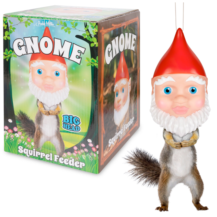 Accoutrements - Archie McPhee Home Decor Gnome Squirrel Feeder