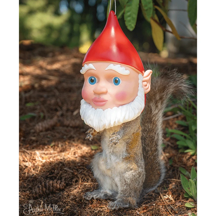 Accoutrements - Archie McPhee Home Decor Gnome Squirrel Feeder