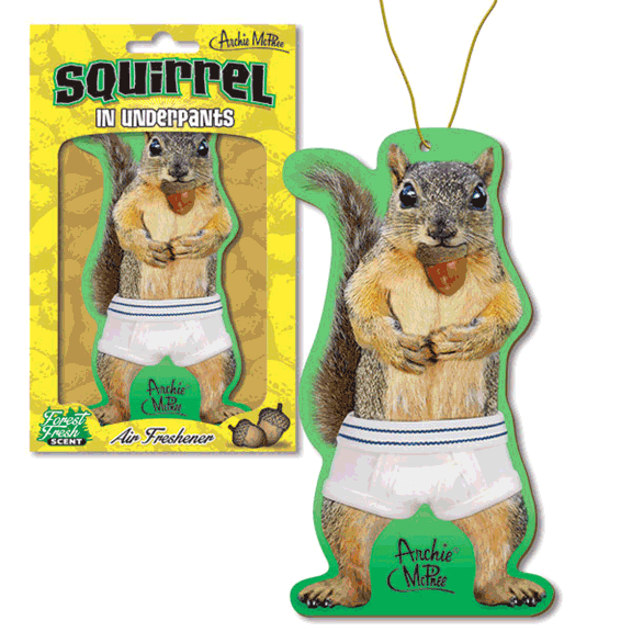 Accoutrements - Archie McPhee Home Decor & Stuff Squirrel in Underpants Air Freshener