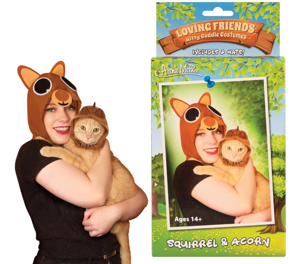 Accoutrements - Archie McPhee IMPULSE - IM Funny Stuff Kitty Cuddle costumes: Squirrel & Acorn