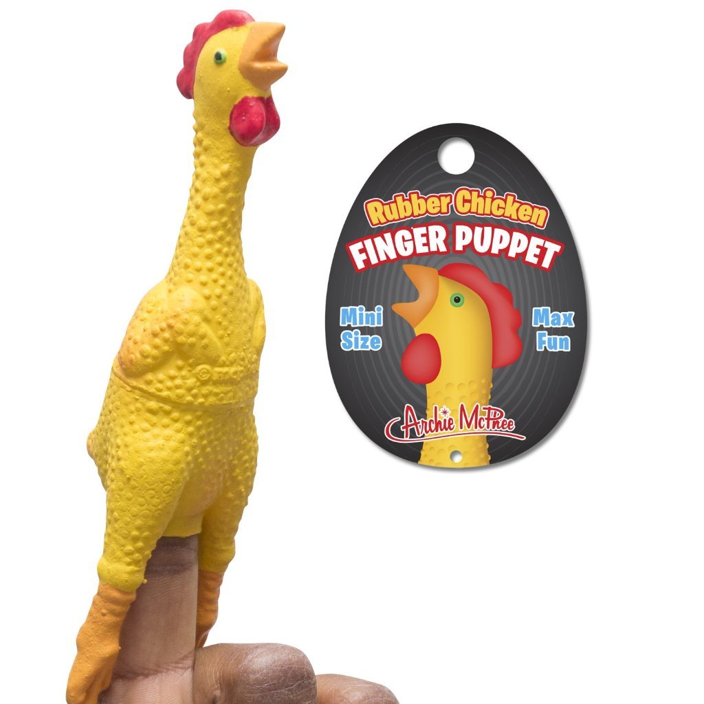 Accoutrements - Archie McPhee IMPULSE - IM Funny Stuff Rubber Chicken Finger Puppet