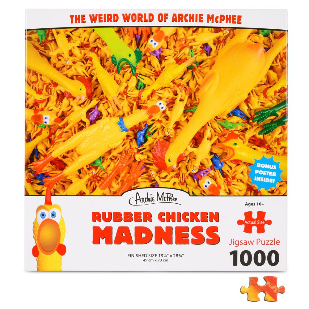 Accoutrements - Archie McPhee Puzzles Rubber Chicken Madness 1000 pc Puzzle