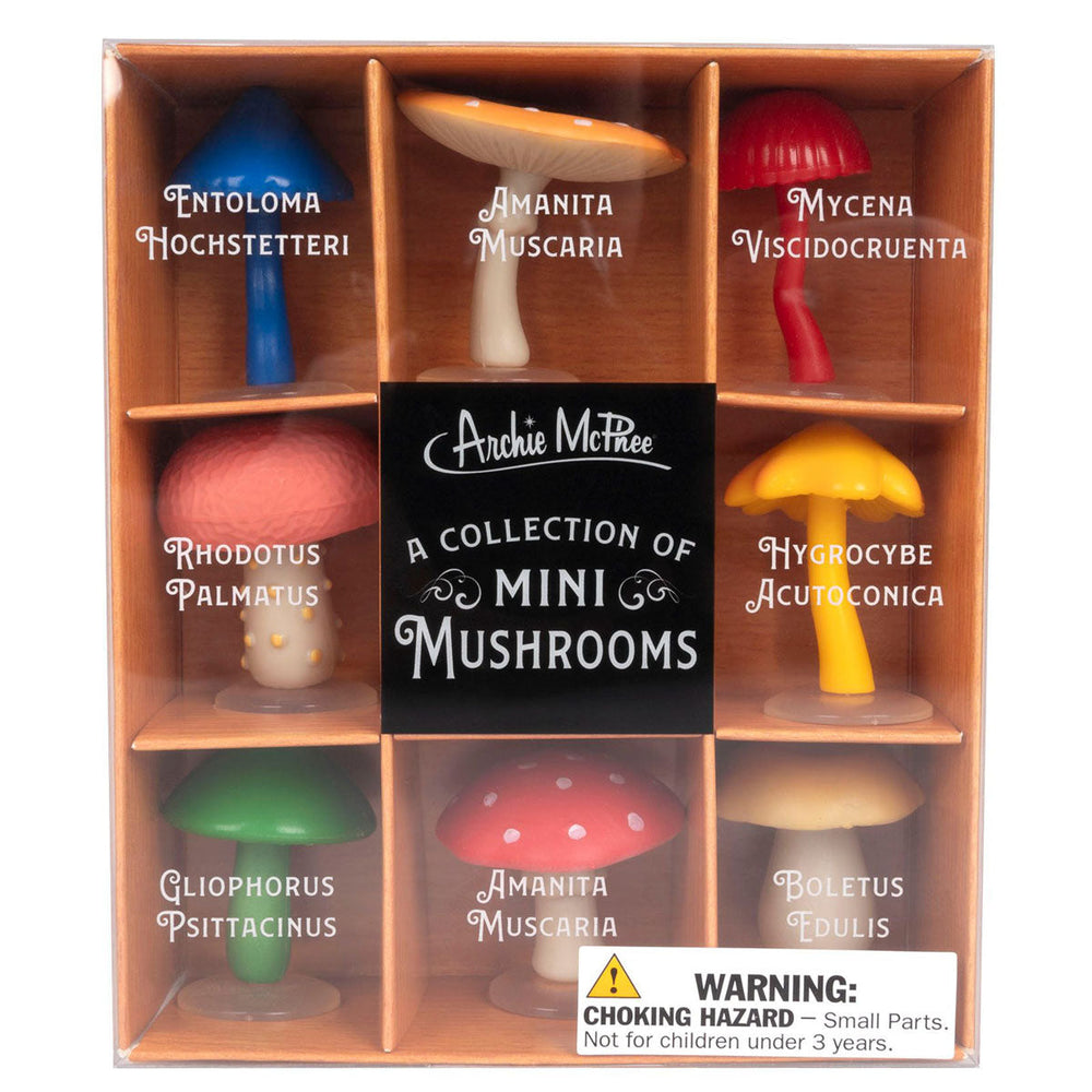 Accoutrements - Archie McPhee Toy Action Figures A collection of Mini Mushrooms